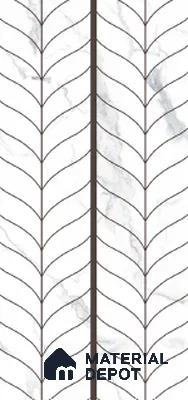 Patterned Wall Tile TL 10988 C | Florest White Decor 2 | 4 ft x 2 ft Crits Micro Carving Matte Finish Porcelain Tile - 9 mm | Suitable for Living Room, Bedroom, Dining & Bathroom | 3 mm Spacer Required