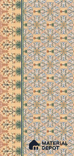 Wall Tile TL 10992 C | Jurasic Arebic Decor 2 | 4 ft x 2 ft Crits Micro Carving Matte Finish Porcelain Tile - 9 mm | Suitable for Living Room, Bedroom, Dining & Bathroom | 3 mm Spacer Required