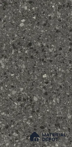 Terrazzo Wall & Floor Tile TL 10994 C | Royal Tera Black | 4 ft x 2 ft Crits Micro Matte Finish Porcelain Tile - 9 mm | 4 Random Design | Suitable for Living Room, Bedroom, Dining & Bathroom | 3 mm Spacer Required