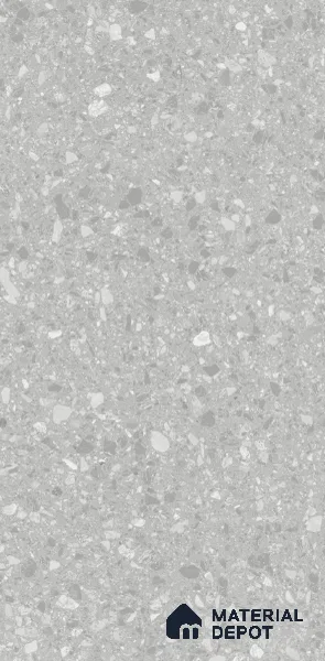Terrazzo Wall & Floor Tile TL 10994 E | Royal Tera Grey | 4 ft x 2 ft Crits Micro Matte Finish Porcelain Tile - 9 mm | 4 Random Design | Suitable for Living Room, Bedroom, Dining & Bathroom | 3 mm Spacer Required