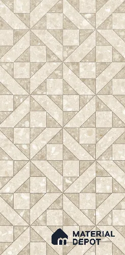 Geometric Wall Tile TL 10994 H | Royal Tera Natural Decor | 4 ft x 2 ft Crits Micro Carving Matte Finish Porcelain Tile - 9 mm | Suitable for Living Room, Bedroom, Dining & Bathroom | 3 mm Spacer Required