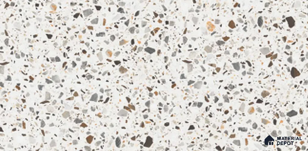Terrazzo Wall & Floor TL 11001 Celeste Terrazzo Opec 4 ft x 2 ft Matte Vitrified Tile - 9 mm | 6 Random Design | Suitable For Living Room, Bedroom, Kitchen, Office & Dining