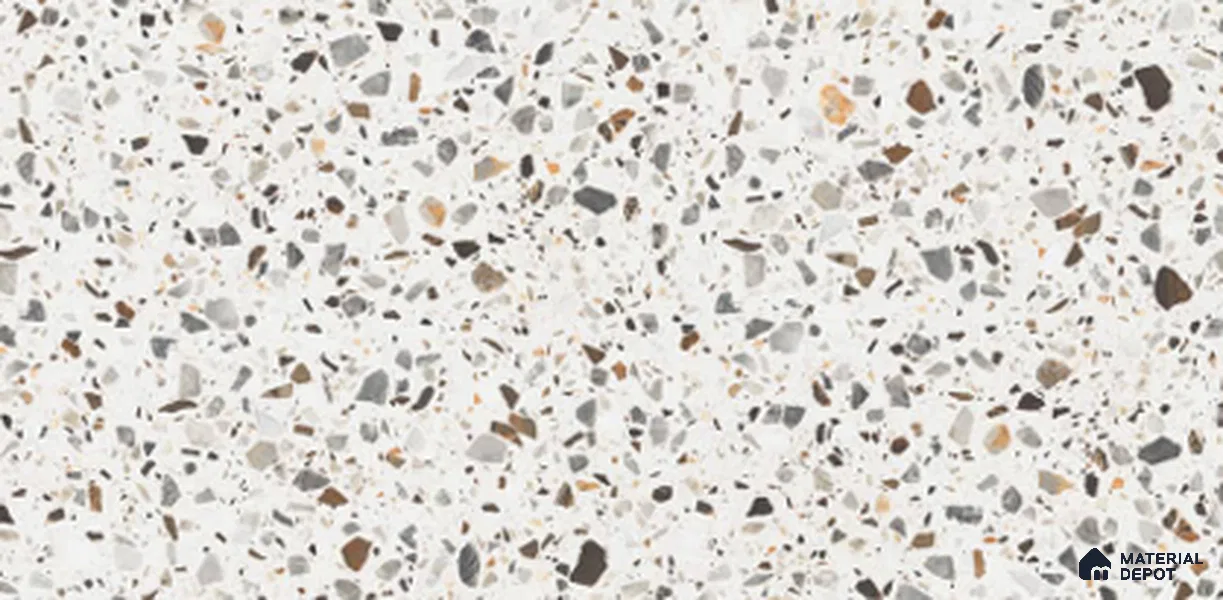 Terrazzo Wall & Floor TL 11001 Celeste Terrazzo Opec 4 ft x 2 ft Matte Vitrified Tile - 9 mm | 6 Random Design | Suitable For Living Room, Bedroom, Kitchen, Office & Dining