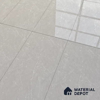 Marble Wall & Floor Tile TL 11004 B Grey 4 ft x 2 ft Glossy Finish Vitrified Tile - 9 mm | 6 Random Designs | Suitable For Living Room, Bedroom, Dining