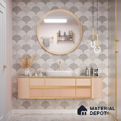Grey Highlighter Wall Tile TL 11004 Gravier Smoky Quartz Decor 2 ft x 4 ft Vitrified Carving Matte Finish - 9 mm | Suitable For Bathroom, Accent/Feature Wall, Dining Area