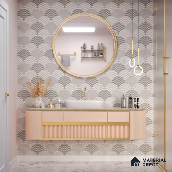 Grey Highlighter Wall Tile TL 11004 Gravier Smoky Quartz Decor 2 ft x 4 ft Vitrified Carving Matte Finish - 9 mm | Suitable For Bathroom, Accent/Feature Wall, Dining Area