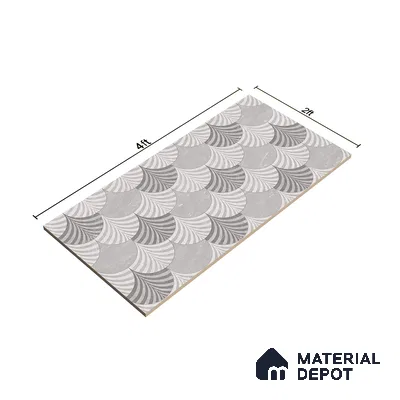 Grey Highlighter Wall Tile TL 11004 Gravier Smoky Quartz Decor 2 ft x 4 ft Vitrified Carving Matte Finish - 9 mm | Suitable For Bathroom, Accent/Feature Wall, Dining Area