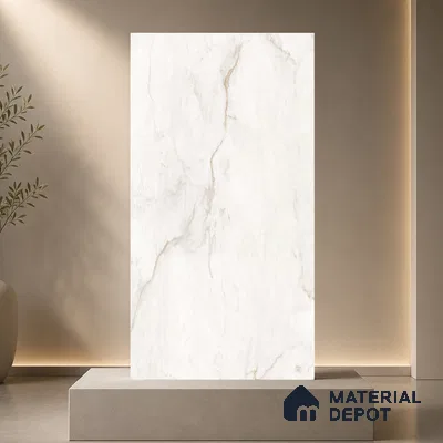 Marble Wall & Floor Tile TL 11022 Solana Vein | 4 ft x 2 ft Carving Finish Vitrified Tile - 9 mm | 6 Random Design | Suitable For Living Room, Bedroom, Bathroom