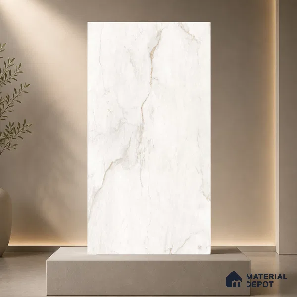Marble Wall & Floor Tile TL 11022 Solana Vein | 4 ft x 2 ft Carving Finish Vitrified Tile - 9 mm | 6 Random Design | Suitable For Living Room, Bedroom, Bathroom