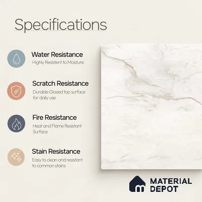 Marble Wall & Floor Tile TL 11022 Solana Vein | 4 ft x 2 ft Carving Finish Vitrified Tile - 9 mm | 6 Random Design | Suitable For Living Room, Bedroom, Bathroom