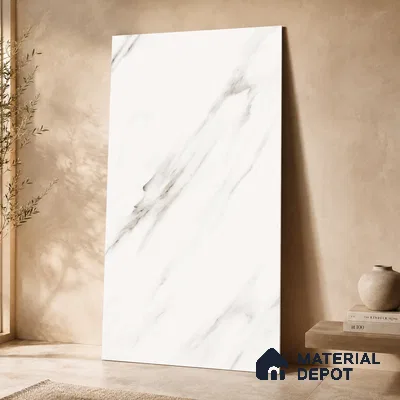 Marble Wall & Floor Tile TL 11023 Alpine Stria | 4 ft x 2 ft Glossy Finish Vitrified Tile - 9 mm | 4 Random Design | Suitable For Living Room, Bedroom, Bathroom