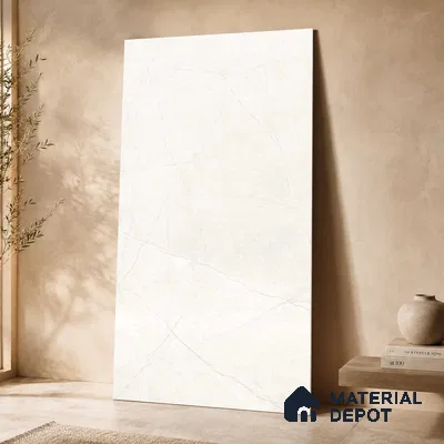 Marble Wall & Floor Tile TL 11032 Alba Stria | 4 ft x 2 ft Glossy Finish Vitrified Tile - 9 mm | 6 Random Design | Suitable For Living Room, Bedroom, Bathroom