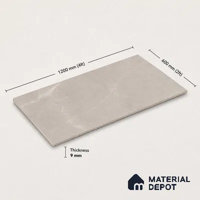 Marble Wall & Floor Tile TL 11033 Sierra Veil | 4 ft x 2 ft Carving Finish Vitrified Tile - 9 mm | 6 Random Design | Suitable For Living Room, Bedroom, Bathroom