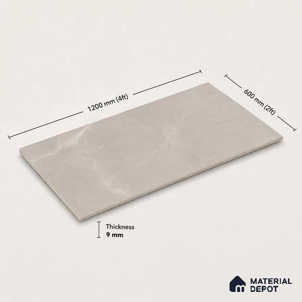 Marble Wall & Floor Tile TL 11033 Sierra Veil | 4 ft x 2 ft Carving Finish Vitrified Tile - 9 mm | 6 Random Design | Suitable For Living Room, Bedroom, Bathroom