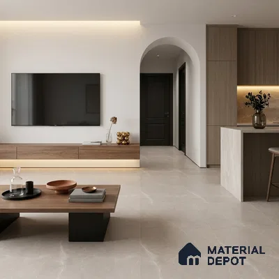 Marble Wall & Floor Tile TL 11033 Grey 4 ft x 2 ft Matte Carving Finish Vitrified Tile - 9 mm | 6 Random Designs | Suitable For Living Room, Bedroom, Kitchen