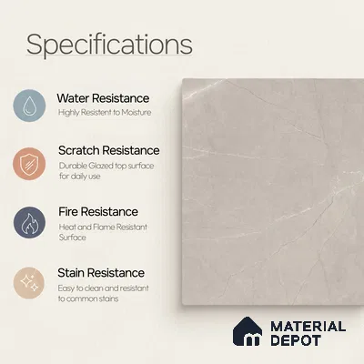 Marble Wall & Floor Tile TL 11033 Sierra Veil | 4 ft x 2 ft Carving Finish Vitrified Tile - 9 mm | 6 Random Design | Suitable For Living Room, Bedroom, Bathroom