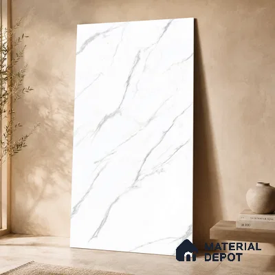 Marble Wall & Floor Tile TL 11037 Alpine Stria | 4 ft x 2 ft Glossy Finish Vitrified Tile - 9 mm | 4 Random Design | Suitable For Living Room, Bedroom, Bathroom
