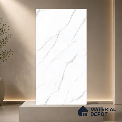 Marble Wall & Floor Tile TL 11037 Alpine Stria | 4 ft x 2 ft Glossy Finish Vitrified Tile - 9 mm | 4 Random Design | Suitable For Living Room, Bedroom, Bathroom