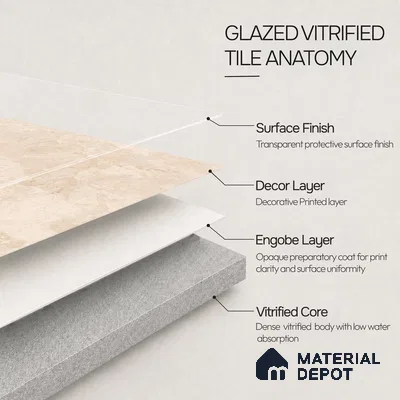Marble Wall & Floor Tile TL 11038 Siena Tuff | 4 ft x 2 ft Glossy Finish Vitrified Tile - 9 mm | 4 Random Design | Suitable For Living Room, Bedroom, Bathroom