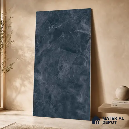 Marble Wall & Floor Tile TL 11041 Baltic Obsidian | 4 ft x 2 ft High Glossy Finish Vitrified Tile - 9 mm | 5 Random Design | Suitable For Living Room, Bedroom, Bathroom