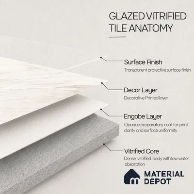 Marble Wall & Floor Tile TL 11044 Siena Veil | 4 ft x 2 ft Glossy Finish Vitrified Tile - 9 mm | 5 Random Design | Suitable For Living Room, Bedroom, Bathroom