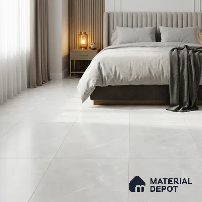 Marble Wall & Floor Tile TL 11045 Grey 4 ft x 2 ft Matte Carving Finish Vitrified Tile - 9 mm | 5 Random Designs | Suitable For Living Room, Bedroom, Kitchen