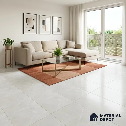 Marble Wall & Floor Tile TL 11045 Grey 4 ft x 2 ft Matte Carving Finish Vitrified Tile - 9 mm | 5 Random Designs | Suitable For Living Room, Bedroom, Kitchen