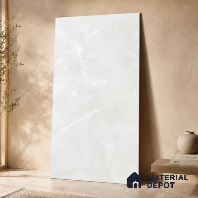 Marble Wall & Floor Tile TL 11045 Luna Veil | 4 ft x 2 ft Carving Finish Vitrified Tile - 9 mm | 5 Random Design | Suitable For Living Room, Bedroom, Bathroom
