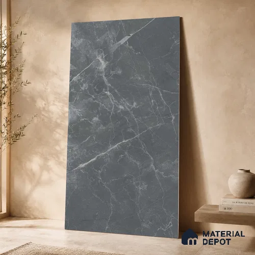 Marble Wall & Floor Tile TL 11046 Vesper Slate | 4 ft x 2 ft Carving Finish Vitrified Tile - 9 mm | 5 Random Design | Suitable For Living Room, Bedroom, Bathroom