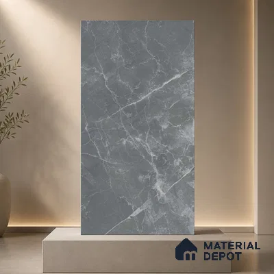 Marble Wall & Floor Tile TL 11046 Vesper Slate | 4 ft x 2 ft Carving Finish Vitrified Tile - 9 mm | 5 Random Design | Suitable For Living Room, Bedroom, Bathroom