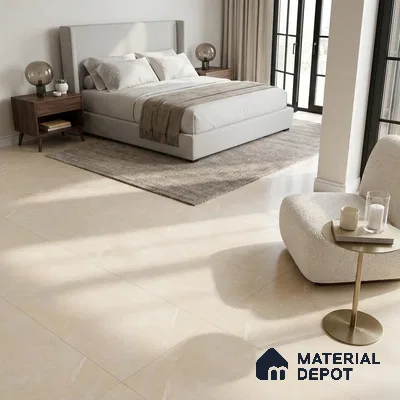 Marble Wall & Floor Tile TL 11047 Beige 4 ft x 2 ft Matte Carving Finish Vitrified Tile - 9 mm | 5 Random Designs | Suitable For Living Room, Bedroom, Kitchen
