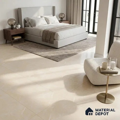 Marble Wall & Floor Tile TL 11047 Beige 4 ft x 2 ft Matte Carving Finish Vitrified Tile - 9 mm | 5 Random Designs | Suitable For Living Room, Bedroom, Kitchen