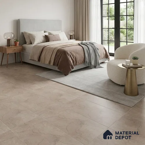 Marble Wall & Floor Tile TL 11049 Brown 4 ft x 2 ft Matte Carving Finish Vitrified Tile - 9 mm | 6 Random Designs | Suitable For Living Room, Bedroom, Kitchen