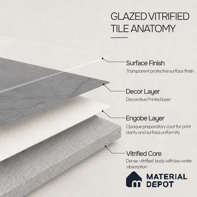 Marble Floor & Wall Tile TL 11050 Graphite Rift | 4 ft x 2 ft Carving Finish Vitrified Tile - 9 mm | 6 Random Design | Suitable For Living Room, Bedroom, Bathroom