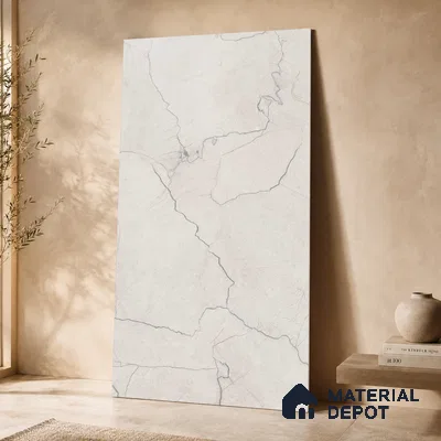 Marble Floor & Wall Tile TL 11051 Alpine Trace | 4 ft x 2 ft Carving Finish Vitrified Tile - 9 mm | 6 Random Design | Suitable For Living Room, Bedroom, Bathroom