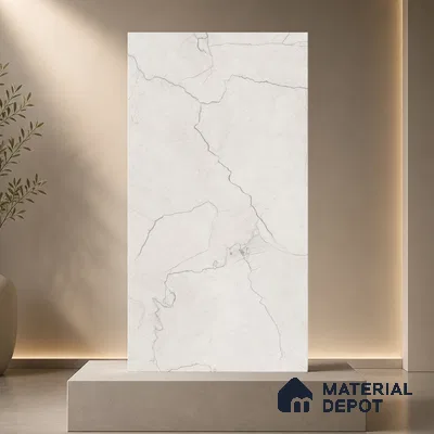 Marble Floor & Wall Tile TL 11051 Alpine Trace | 4 ft x 2 ft Carving Finish Vitrified Tile - 9 mm | 6 Random Design | Suitable For Living Room, Bedroom, Bathroom