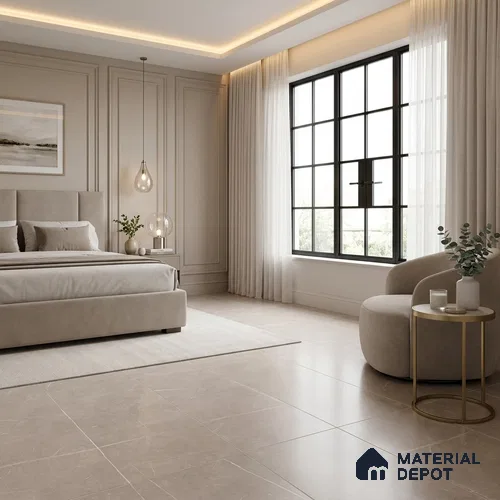 Marble Wall & Floor Tile TL 11052 Beige 4 ft x 2 ft Matte Carving Finish Vitrified Tile - 9 mm | 6 Random Designs | Suitable For Living Room, Bedroom, Kitchen