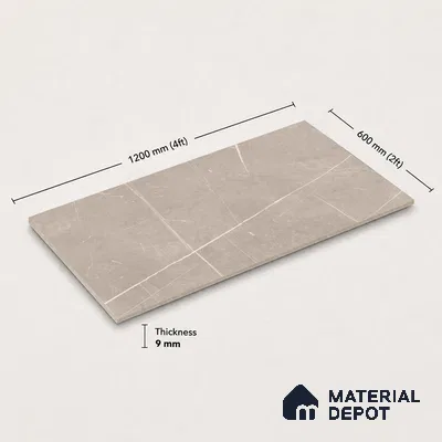 Marble Floor & Wall Tile TL 11052 Sahara Trace | 4 ft x 2 ft Carving Finish Vitrified Tile - 9 mm | 6 Random Design | Suitable For Living Room, Bedroom, Bathroom