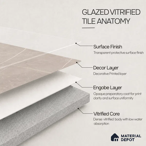 Marble Floor & Wall Tile TL 11052 Sahara Trace | 4 ft x 2 ft Carving Finish Vitrified Tile - 9 mm | 6 Random Design | Suitable For Living Room, Bedroom, Bathroom