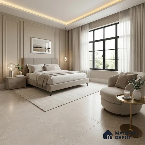 Marble Wall & Floor Tile TL 11054 Grey 4 ft x 2 ft Matte Carving Finish Vitrified Tile - 9 mm | 6 Random Designs | Suitable For Living Room, Bedroom, Kitchen