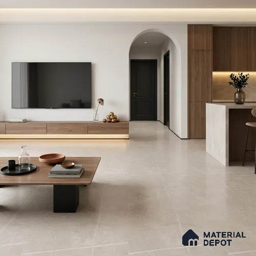 Marble Wall & Floor Tile TL 11054 Grey 4 ft x 2 ft Matte Carving Finish Vitrified Tile - 9 mm | 6 Random Designs | Suitable For Living Room, Bedroom, Kitchen