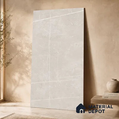 Marble Floor & Wall Tile TL 11054 Luna Trace | 4 ft x 2 ft Carving Finish Vitrified Tile - 9 mm | 6 Random Design | Suitable For Living Room, Bedroom, Bathroom