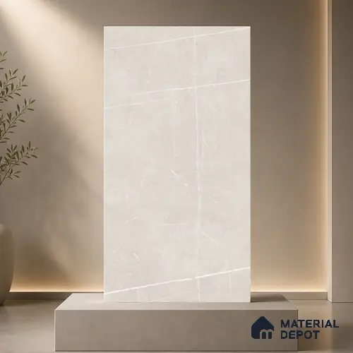 Marble Floor & Wall Tile TL 11054 Luna Trace | 4 ft x 2 ft Carving Finish Vitrified Tile - 9 mm | 6 Random Design | Suitable For Living Room, Bedroom, Bathroom