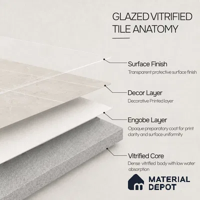 Marble Floor & Wall Tile TL 11054 Luna Trace | 4 ft x 2 ft Carving Finish Vitrified Tile - 9 mm | 6 Random Design | Suitable For Living Room, Bedroom, Bathroom