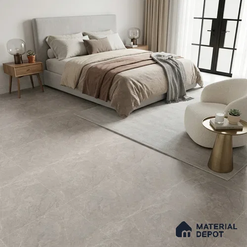 Marble Wall & Floor Tile TL 11059 Dark Grey 4 ft x 2 ft Matte Carving Finish Vitrified Tile - 9 mm | 6 Random Designs | Suitable For Living Room, Bedroom, Kitchen
