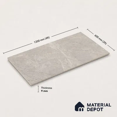 Marble Floor & Wall Tile TL 11059 Selene Vein | 4 ft x 2 ft Carving Finish Vitrified Tile - 9 mm | 6 Random Design | Suitable For Living Room, Bedroom, Bathroom