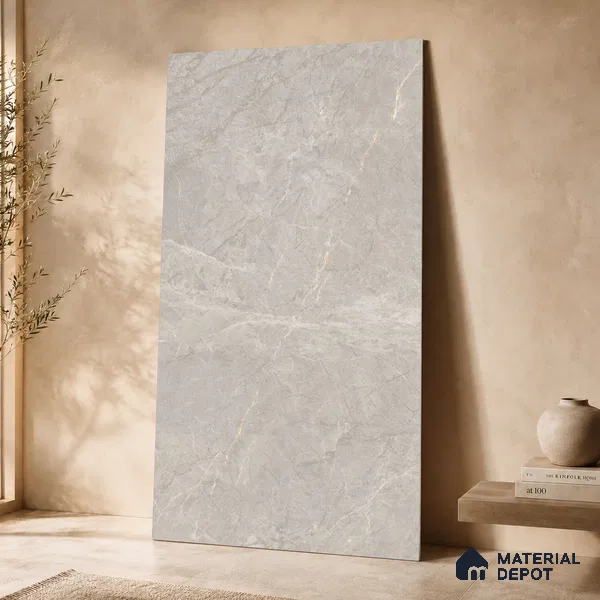 Marble Floor & Wall Tile TL 11059 Selene Vein | 4 ft x 2 ft Carving Finish Vitrified Tile - 9 mm | 6 Random Design | Suitable For Living Room, Bedroom, Bathroom