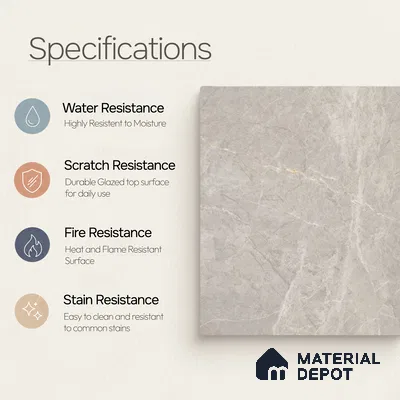 Marble Floor & Wall Tile TL 11059 Selene Vein | 4 ft x 2 ft Carving Finish Vitrified Tile - 9 mm | 6 Random Design | Suitable For Living Room, Bedroom, Bathroom