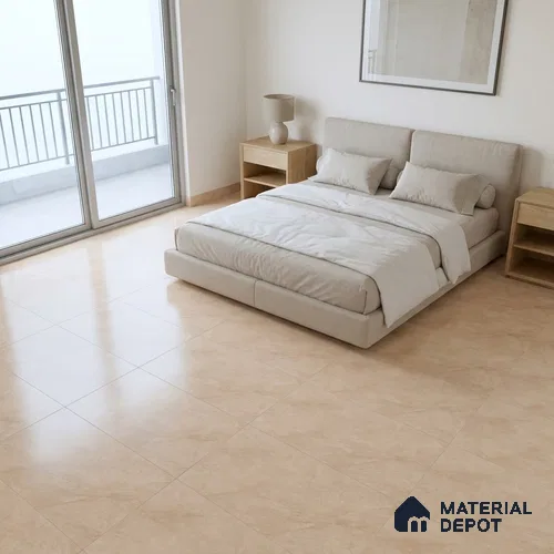 Marble Wall & Floor Tile TL 11062 Beige 4 ft x 2 ft Matte Carving Finish Vitrified Tile - 9 mm | 4 Random Designs | Suitable For Living Room, Bedroom, Kitchen