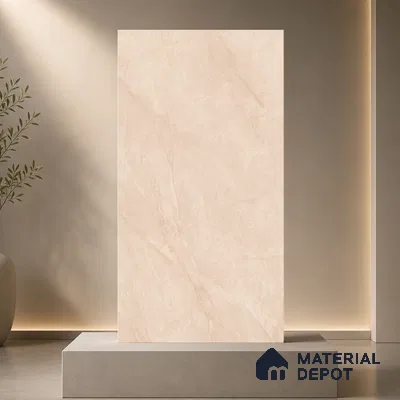 Marble Floor & Wall Tile TL 11062 Sienna Veil | 4 ft x 2 ft Carving Finish Vitrified Tile - 9 mm | 4 Random Design | Suitable For Living Room, Bedroom, Bathroom